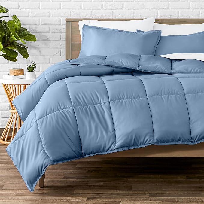 Bare Home Full Comforter Set - 1800 Ultra Soft (Full, Coronet Blue) | All-Season, Breathable, Hypoallergenic, Premium 1800, Warm, Cozy