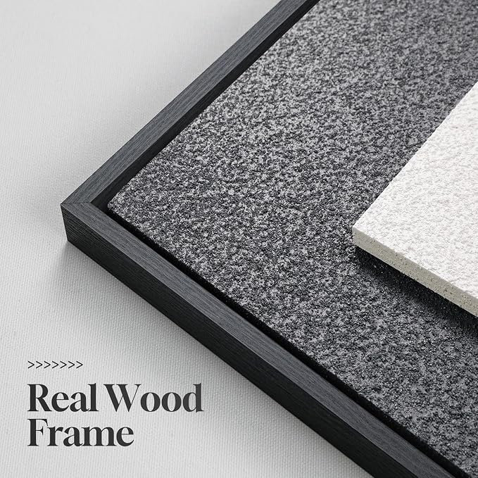 Large Framed Black and White Modern 3D Abstract Wall Art Set | Solid wood frame, Textured paintings, 3 piece 20x30 big artwork for walls, Pictures wall decor for living room bedroom office