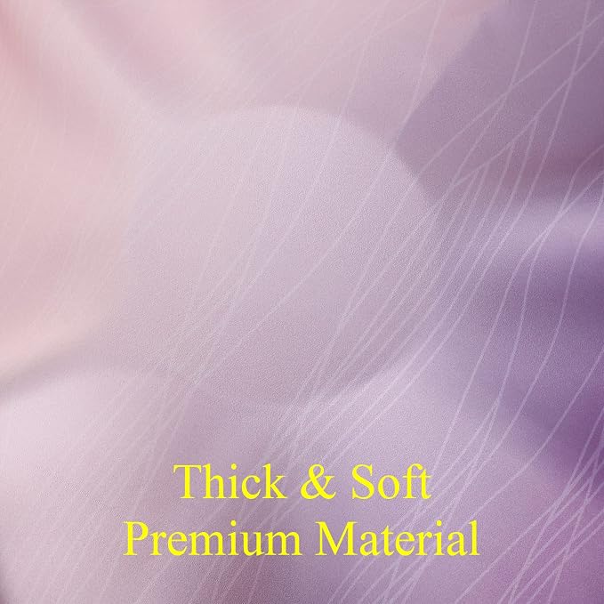 Pink and Purple Ombre Blackout Curtains for Girls Bedroom 96 Inches Long | Estelar Textiler Kids Room Darkening Curtains,Light Blocking,Grommet Thermal Insulated Gradient Drapes,52Wx96L Inch, 2 Panels