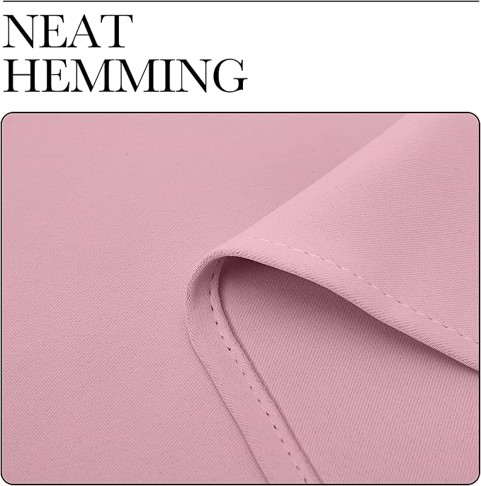 NICETOWN Room Darkening Curtains, Set of 2, 42 x 63-inch, Rouge Pink | Nursery Essential Thermal Insulated Solid Grommet Top Blackout Curtains/Drapes for Bedroom