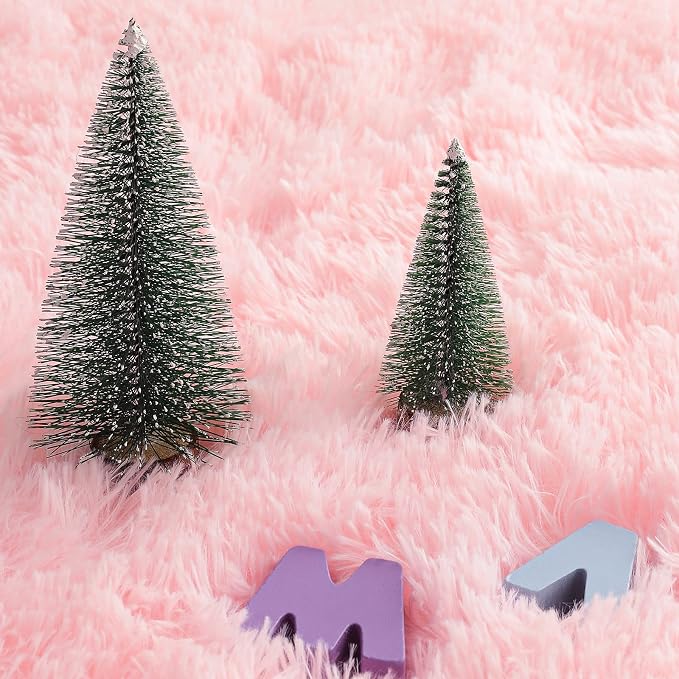 Pink Area Rugs for Living Room Bedroom Girls, 4x6 Soft Fluffy Fuzzy Shag Rug for Kids Room Bedside Rug, Indoor Floor Plush Cute Carpet for Baby, Nursery, Home Decor Aesthetic