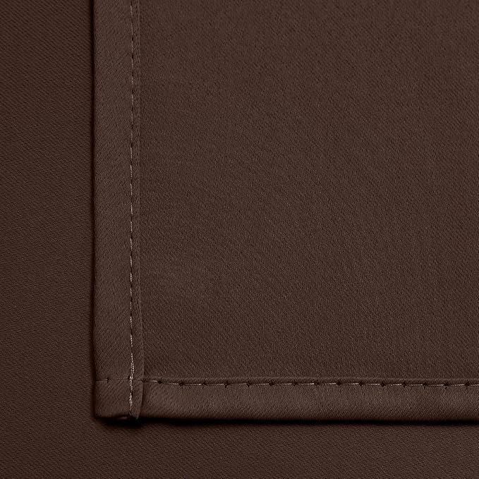 Yakamok Room Darkening Curtains 42x84 inch Long Chocolate Brown-Living Room | 2 panels,grommet blackout window treatment,thermal insulated,light blocking drapes,privacy protection,bedroom dining room