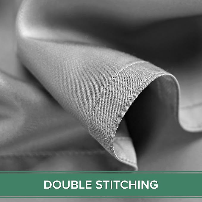 Pure Bamboo Full Sheets, Genuine 100% Organic Viscose Derived from Bamboo Bed Sheet Set, Luxuriously Soft & Cooling, Double Stitching, 2 Year Quality Promise (Full, Stone Grey)