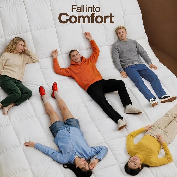 Utopia Bedding California King Comforter, Duvet Insert, White, 96 x 102 in | Soft and Fluffy Down Alternative Bed Comforter, All Season, Breathable, Corner Tabs, Box Stitched, Durable, Machine Washable