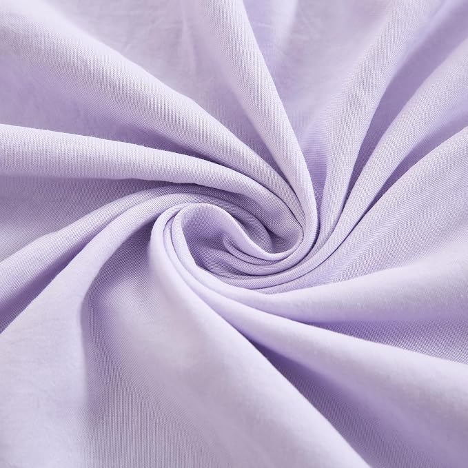 Merryword Lilac Purple Body Pillow Cover 20x54inches Long Pillowcase Ruffled Pillowcases Shabby Chic Ruffled Fringe Decor Body Ruffled Pillow Sham Cute Pillowcase