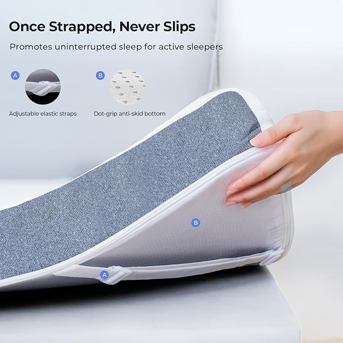 HOMRELEXA Cooling Mattress Topper Full Size 3 Inch, Cooling Gel & Bamboo Charcoal Memory Foam Mattress Topper for Back Pain Relief, Firm Dual-Layer Foam Bed Pad with Removable Cover