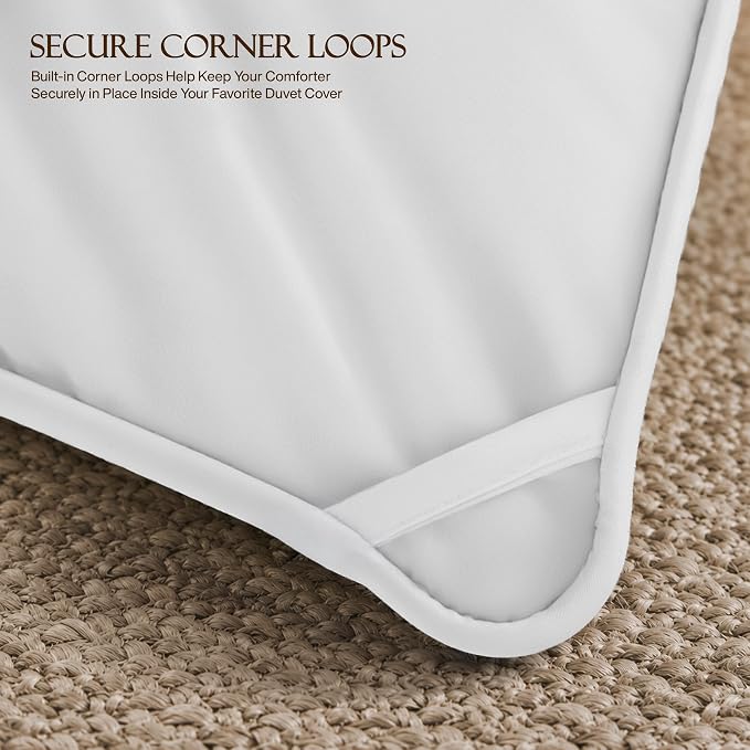 Utopia Bedding Duvet Insert, Twin Comforter 64 x 88 Inches, White | Cozy All Season Comforter for Kids and Teens, Unisex, Down Alternative Fill, Soft Microfiber Shell, Machine Washable.