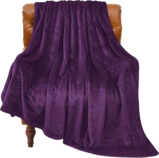 BEDELITE Fleece Blanket Soft Plush Throw for Couch Purple 50"x70" | Ultra Soft Fleece, Plush Microfiber, Lightweight Warmth, All Season Comfort, Fade Resistant, Machine Washable, Couch Sofa Bed