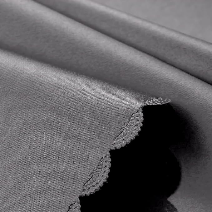 AJAZZ 100% Blackout Self Adhesive Curtains Small Window Short Temporary Black Out Curtains Easy to Install Used for Bedroom Kitchen Window Cover (Dark Grey, 35" W x 54" L 1 Panel)