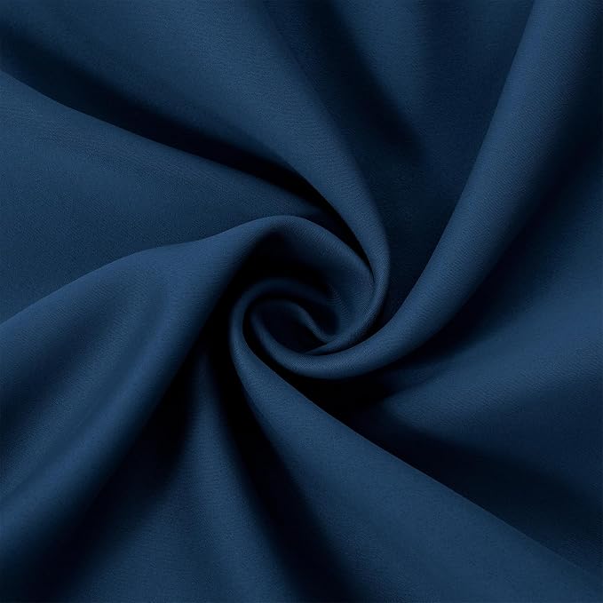 Navy Blue Thermal Blackout Curtains/38 x 63 Inch/Set of 2 Panels Room Darkening Curtains for Bedroom
