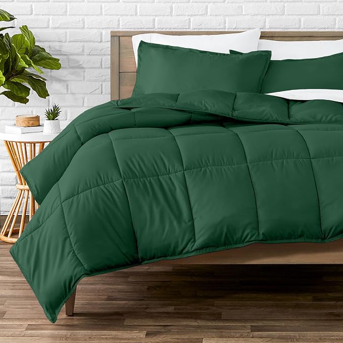 Bare Home Full Comforter Set - 1800 Ultra Soft (Full, Forest Green) | All-Season, Breathable, Hypoallergenic, Premium 1800, Warm, Cozy