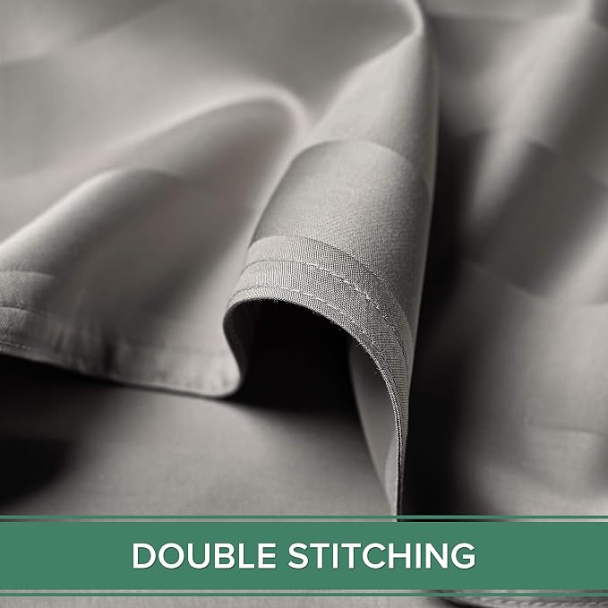 Pure Bamboo California King Sheets, Genuine 100% Organic Viscose Derived from Bamboo Bed Sheet Set, Soft & Cooling, Double Stitching, 2 Year Quality Promise (California King, Jacquard Silver)
