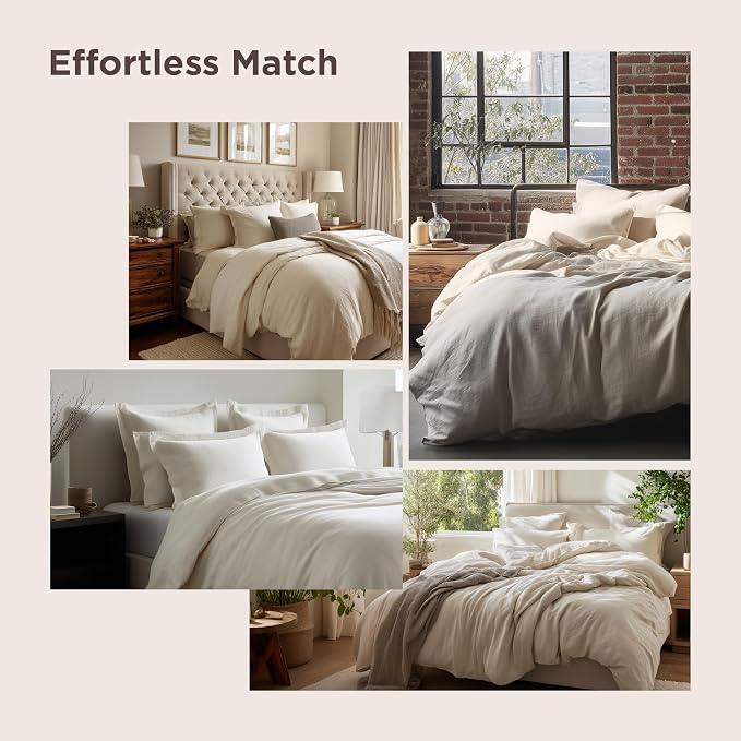 Bedsure Prewashed Duvet Cover Queen, Cotton-Like Bedding Set, Baby Blue | Ultra Soft, Relaxed Texture, Breathable Comfort, Hidden Zipper, 8 Corner Ties, Easy Care, OEKO-TEX Certified, Year-Round Use