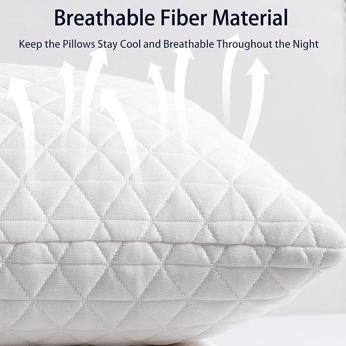 Memory Foam Pillows for Side Sleepers,Firm Pillows Standard Size Set of 2 | Adjustable,with Washable Removable Cover,Support,Cooling and Breathable for Hot,Side,Back,Stomach Sleepers,Hypoallergenic