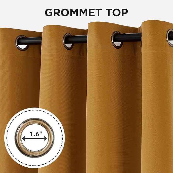 Joydeco 100% Blackout Curtains Velvet Black Out Curtain 96 Inch Drapes | for Bedroom Living Room, Heat and Light Blocking, Thermal Insulated Luxury Heavy Duty Curtain 2 Panels Grommet Top