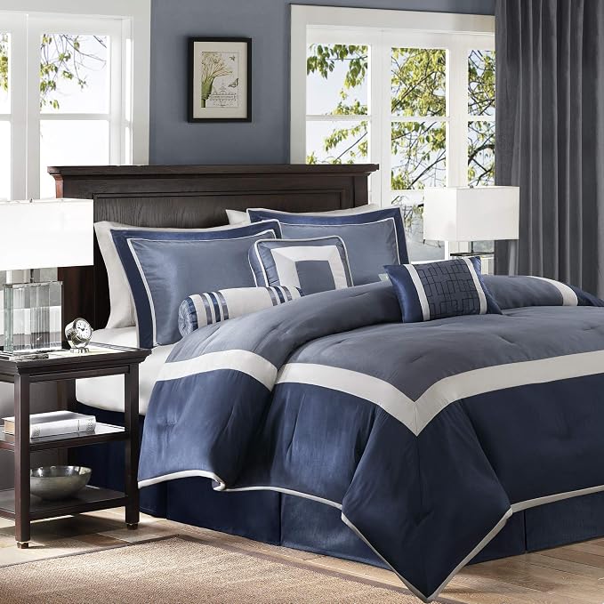 Madison Park Deluxe Hotel Style Comforter Set, 7PC Queen Bedding Set