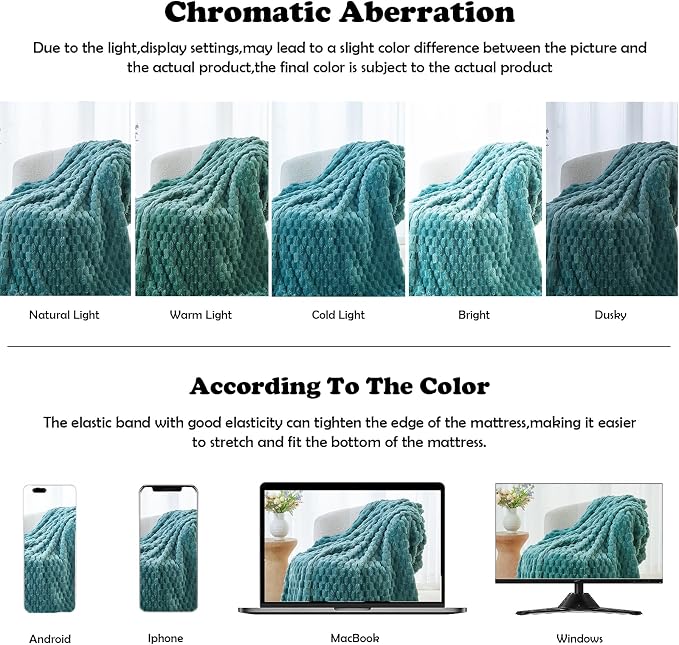 NEWCOSPLAY Fleece Clouds Cozy King Blanket for Couch, Light Teal, 90"x110" | Premium Silky Flannel Blanket, Soft Lightweight Fluffy Throw Blanket for Bed Sofa Decor, Gift for All Season Use