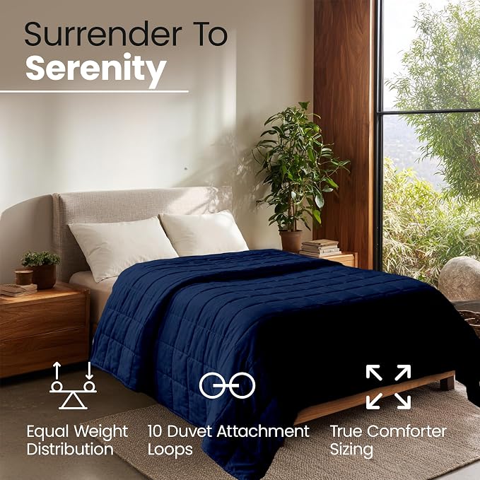 HomeSmart King Size Weighted Blanket 30 lbs, Also Fits California King Beds | Medium Therapeutic Pressure With Balanced Weight, Oversized Design, Ultra Soft And Breathable Fabric, Machine Washable