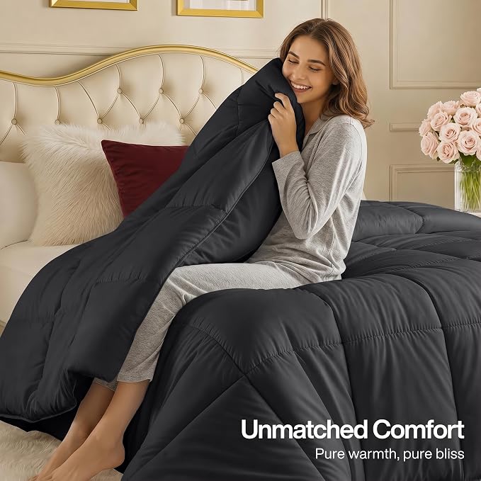 Utopia Bedding Duvet Insert, Twin Comforter 64 x 88 Inches, Grey | Cozy All Season Comforter for Kids and Teens, Unisex, Down Alternative Fill, Soft Microfiber Shell, Machine Washable.