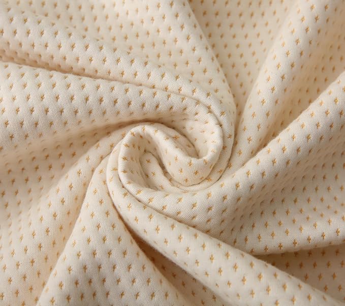 Deluxe Cooling Mattress Protector Cali King - Waterproof - Crisp, Breathable Organic Cotton Surface with a Percale-Inspired Feel - 280GSM Air-Knit Mattress Pad - Noiseless Deep Pocket