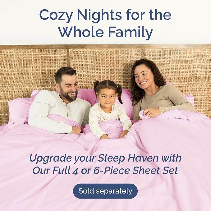 Queen Flat Sheet - Single Top Flat Sheet Only - Soft & Cooling - Light Pink | Hotel Luxury Top Flat Sheet Only, Ultra-Soft, Breathable & Cooling, Fade & Wrinkle Free, Easy-Care, Stain & Shrink Resistant