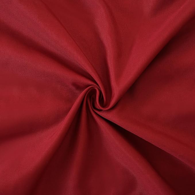 Burgundy Pillowcases King Pillowcases Ruffled Pillow Shams Set of 2 Cute Pillowcases Solid Ruffled Fringe Design Red Shabby Chic Pillowcases 2 Pack (King (20''x36''), Burgundy)