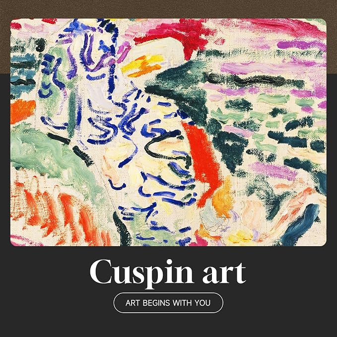 Framed Colorful Matisse Abstract Wall Art for Living Room, 11x14 Inch | 6 pieces, Vintage boho, Landscape pictures, Fine art style, Bedroom, Dining room, Hallway, Home office decor