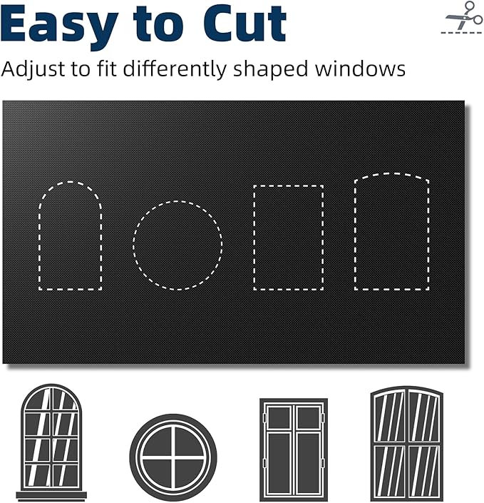 NIGHTON Portable Blackout Curtains 35"×60" Strong Hook&Loop Tape Strips with Adhesive,Black Out Shades that can be Cut,100% Blackout Material Blackout Blinds for Baby Nursery or Travel-Black 2Pack-01