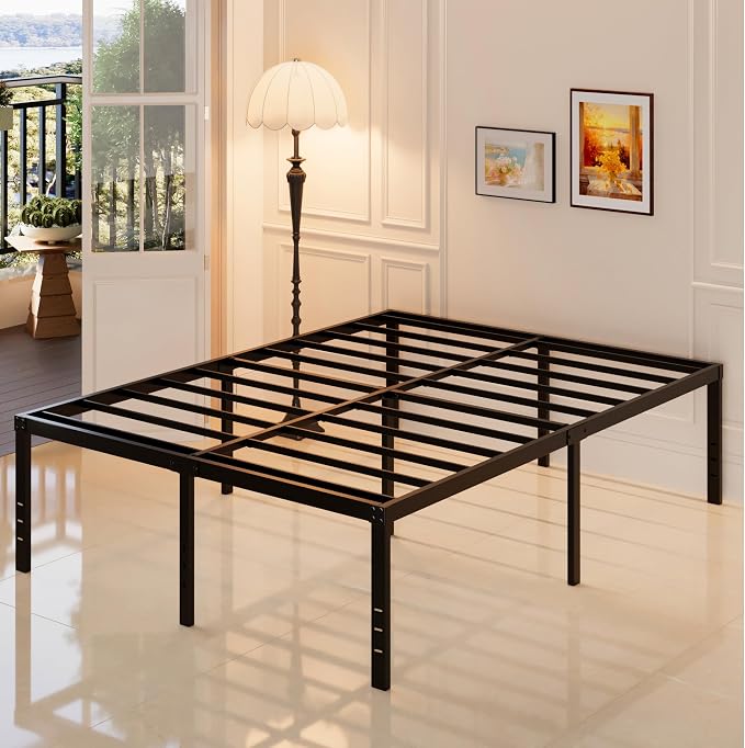 Maenizi California King Bed Frames, 20 Inch Heavy Duty Metal Platform with Steel Slat,
