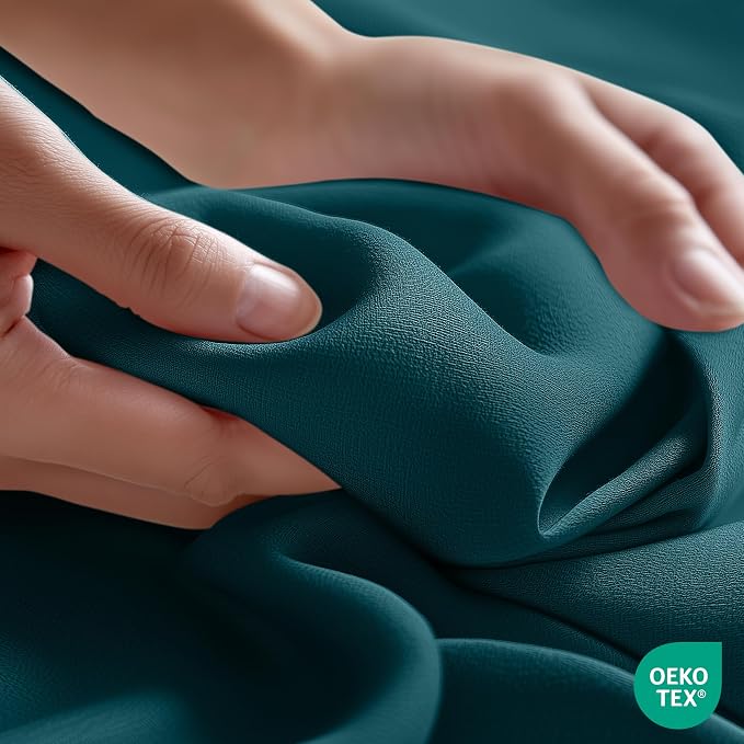 Queen Size Flat Sheet Only, Ultra Soft & Breathable Hotel Sheets, Teal | Hotel Bedding, Cooling Comfort, Smooth Feel, Wrinkle & Fade Resistant, Easy Care, Long-Lasting, Machine Washable, OEKO-TEX