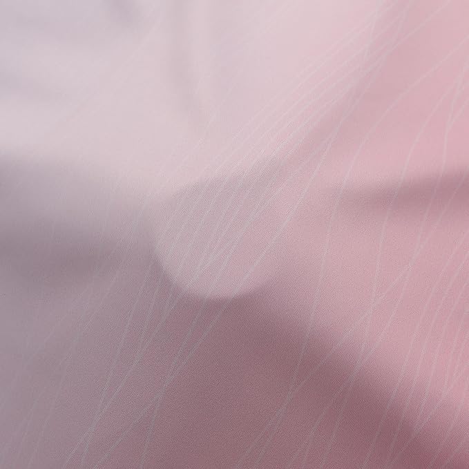 Pink and Greyish White Ombre Blackout Curtains for Bedroom 52x96 Inch Long | Estelar Textiler Kids/Girls Room Darkening Curtains,Thermal Insulated Grommet Window Drapes for Living Room/Nursery,2 Panels