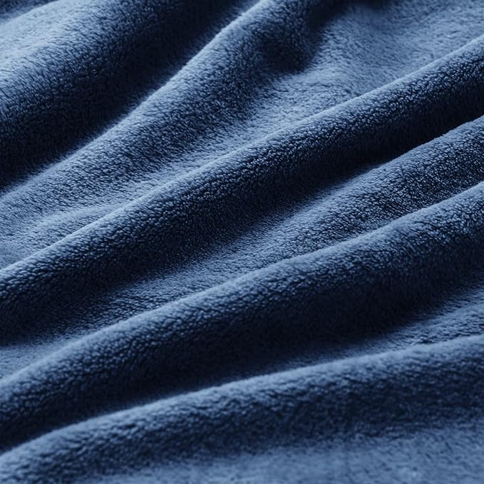 BEDELITE Fleece Blanket Soft Plush Throw for Couch Navy 50"x60" | Ultra Soft Fleece, Plush Microfiber, Lightweight Warmth, All Season Comfort, Fade Resistant, Machine Washable, Couch Sofa Bed