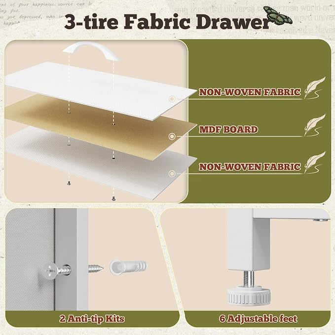 55" W Dresser for Bedroom with 9 Drawers LED, Power Outlets Fits 65" TV | TV Stand for 45, 55, 65 Inch TV Sturdy Long Chest of Drawers with Extra 2 Wooden Shelves Steel Frame PU Leather Drawer