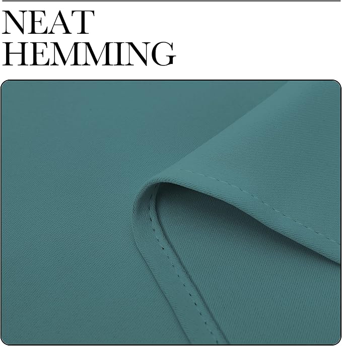 NICETOWN Patio Glass Door Panels, 1 Pair, 42 x 90-inch, Sea Teal | Blackout Curtains for Bedroom/Living Room, Privacy Panel Drapes for Dining Room and Guest Room