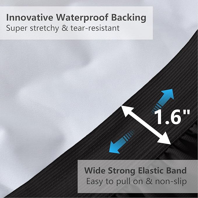 ELVEN HOME Twin Size Mattress Pad Waterproof, Pillow Top Cooling Twin Mattress Topper for Single Bed, Pee Proof Mattress Protector Cover Quilted Fitted with 8-21" Deep Pocket (39x75 inch, Black)