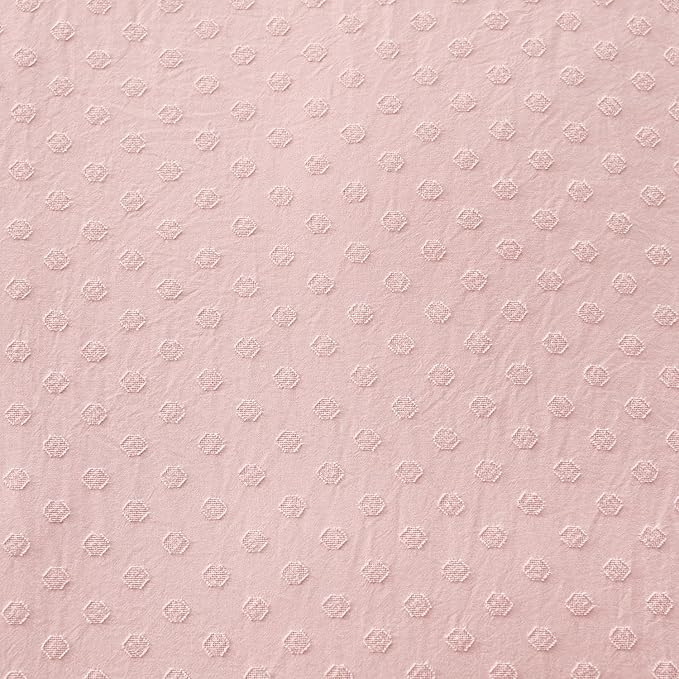 Pink Comforter Set Queen Polka Dot Soft Luxury Washed Microfiber Jacquard 3 Pieces Bedding Set, Pink Polka Dot Pattern Comforter with 2 Pillowcases Breathable Durable Comfy