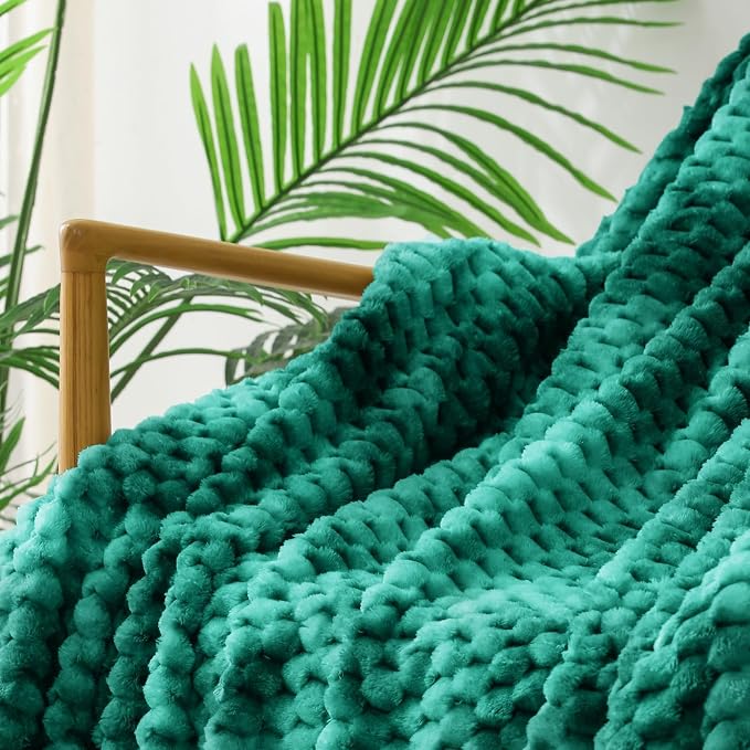 Exclusivo Mezcla 3D Fleece Twin Size Blanket for Bed, Tie-dye Teal | Extra Soft Fuzzy Plush Lightweight Bed Blankets, Cozy Fluffy Decorative Blankets for All Seasons, 60x80 Inches