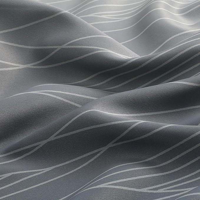 Grey and Greyish White Ombre Blackout Curtains for Bedroom 36 Inch Long | Estelar Textiler Gray Thermal Insulated,Grommet Small Half Window Drapes for Cafe/Basement/RV Camper/Kitchen,52Wx36L,2 Panels