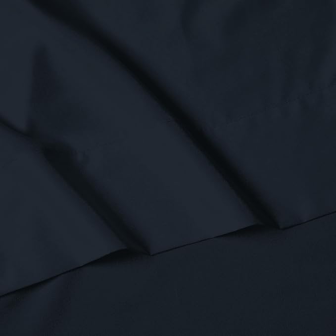 Elegant Comfort Luxury 1500 Premium Hotel Quality Microfiber 4-Piece Sheet Set - Wrinkle Resistant, All Around Elastic Fitted Sheet, Deep Pocket up to 16", RV Short Queen, Black