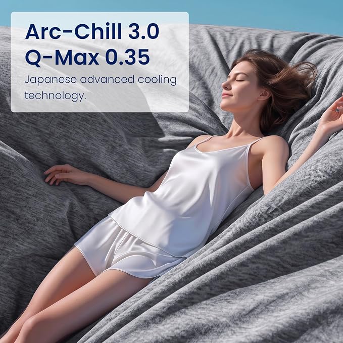 Topcee Cooling Blanket King Size 90"x108" for Hot Sleepers Summer Blanket | Absorbs Heat Cold Summer Blanket for Night Sweats & Menopause Q-Max>0.5 Lightweight Breathable Soft Double-Side Cooling