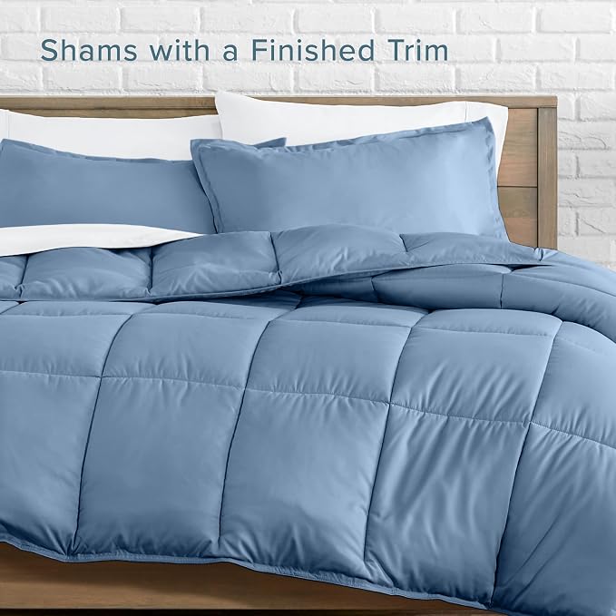 Bare Home Comforter Set - 1800 Ultra Soft (Twin/Twin XL, Coronet Blue) | All-Season, Breathable, Hypoallergenic, Premium 1800, Warm, Cozy