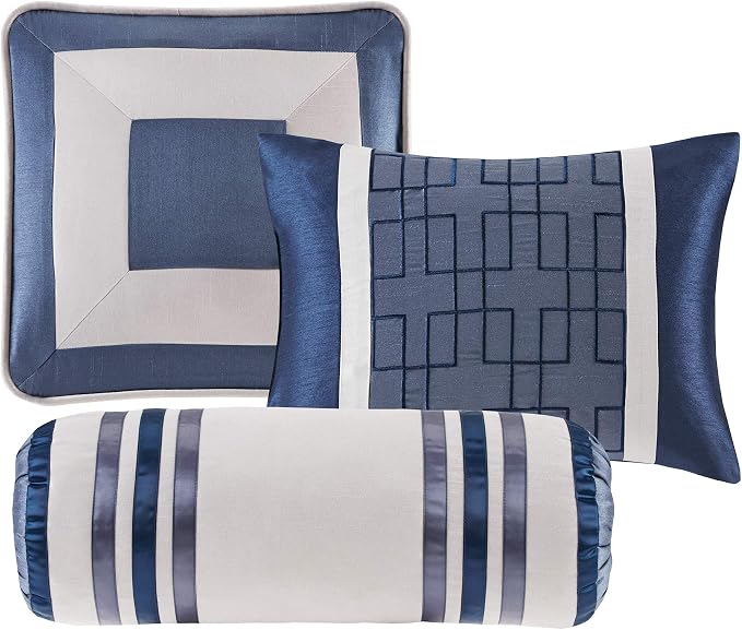 Madison Park Deluxe Hotel Style Comforter Set, 7PC Queen Bedding Set