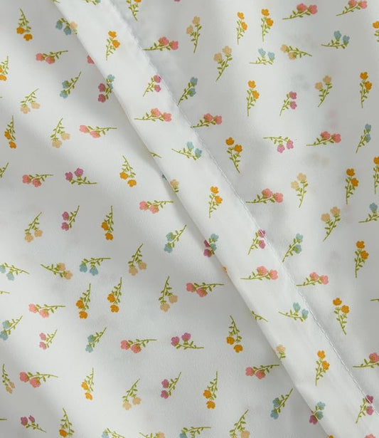 Duvet Cover Full Size - Floral Duvet Cover - 3 Piece - Petite Garden | Soft Floral Duvet Cover 80 x 90 with 2 Pillow Shams, Zipper Closures & Ties, Floral Bedding for Women, Men, Kids & Teens