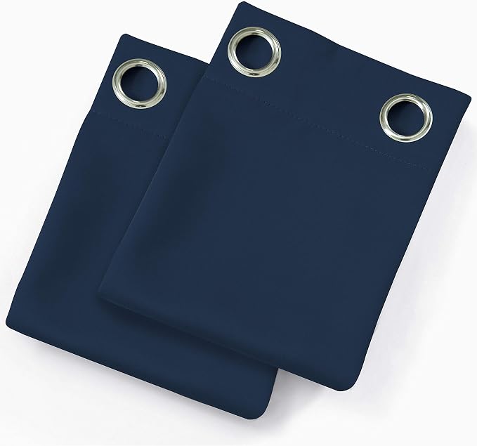Navy Blue Thermal Blackout Curtains/52 x 95 Inch/Set of 2 Panels Room Darkening Curtains for Bedroom