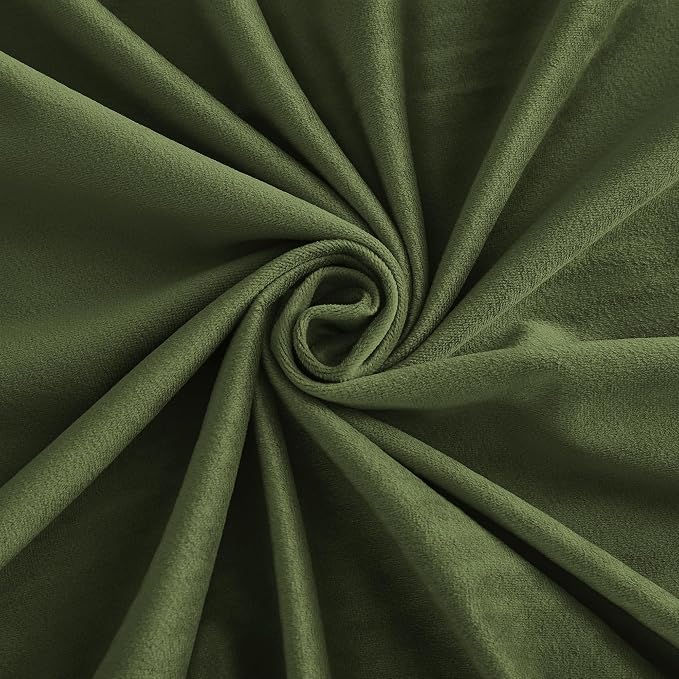 RYB HOME Velvet Curtains 108 inches Long, Extra Long High Ceiling Curtains | Thermal Insulated, Luxurious Home Decor, Curtains for Apartment Loft Large Windows, W52 x L108, Hunter Green, 2 Panels Set