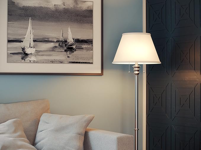 Kenroy Home Spyglass Floor Lamp, Brushed Steel
