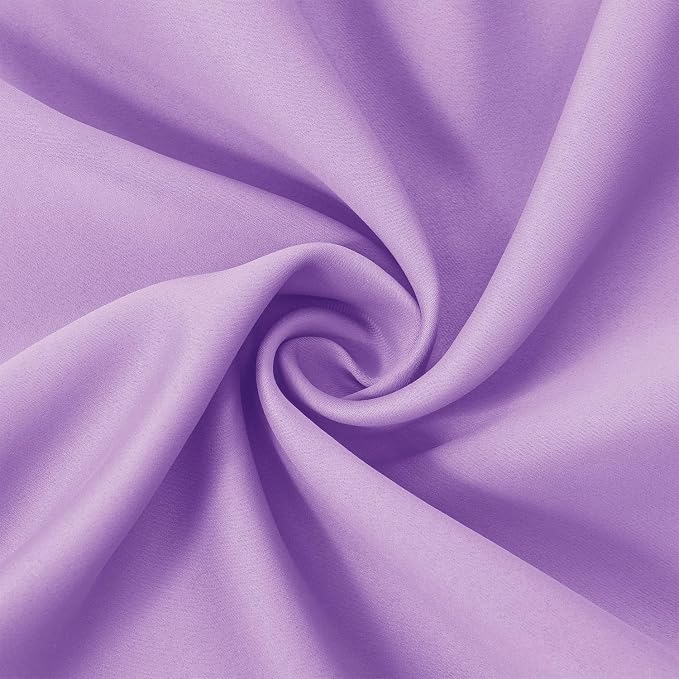 Lavender Blackout Curtains 66 x 63 Inch Length/Set of 2 Curtain Panels/Thermal Insulated Room Darkening Blackout Curtains for Bedroom