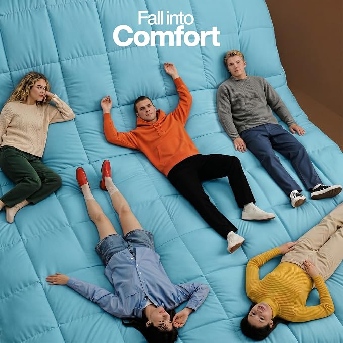 Utopia Bedding Comforter King Size, Duvet Insert, Aqua, 90 x 102 Inches | Soft and Fluffy Down Alternative Bed Comforter, All Season, Breathable, Corner Tabs, Box Stitched, Durable, Machine Washable