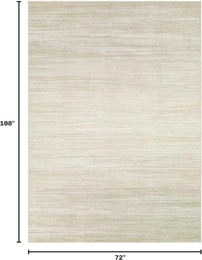 UERMEI 6x9 Washable Area Rug - Neutral Modern Abstract Living Room Rugs, Non-Slip Soft Large Indoor Floor Carpet for Bedroom Home Office & Under Dining Table Decor, Brown/Beige