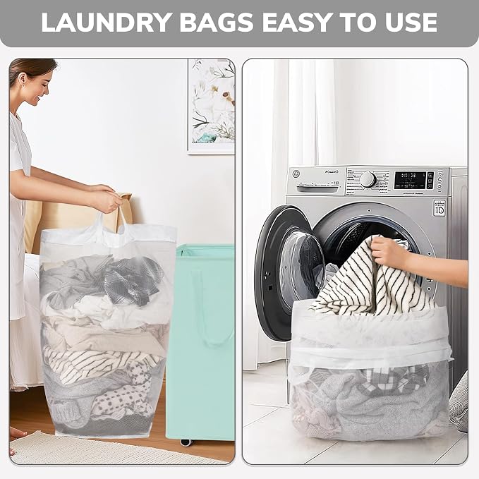 Goodpick 2-Pack Rolling Laundry Basket with Removable Wash Bag, 75L | Large Laundry Basket with Wheels and Handle for Dirty Clothes, Fodable Hamper for College Dorm,Blue